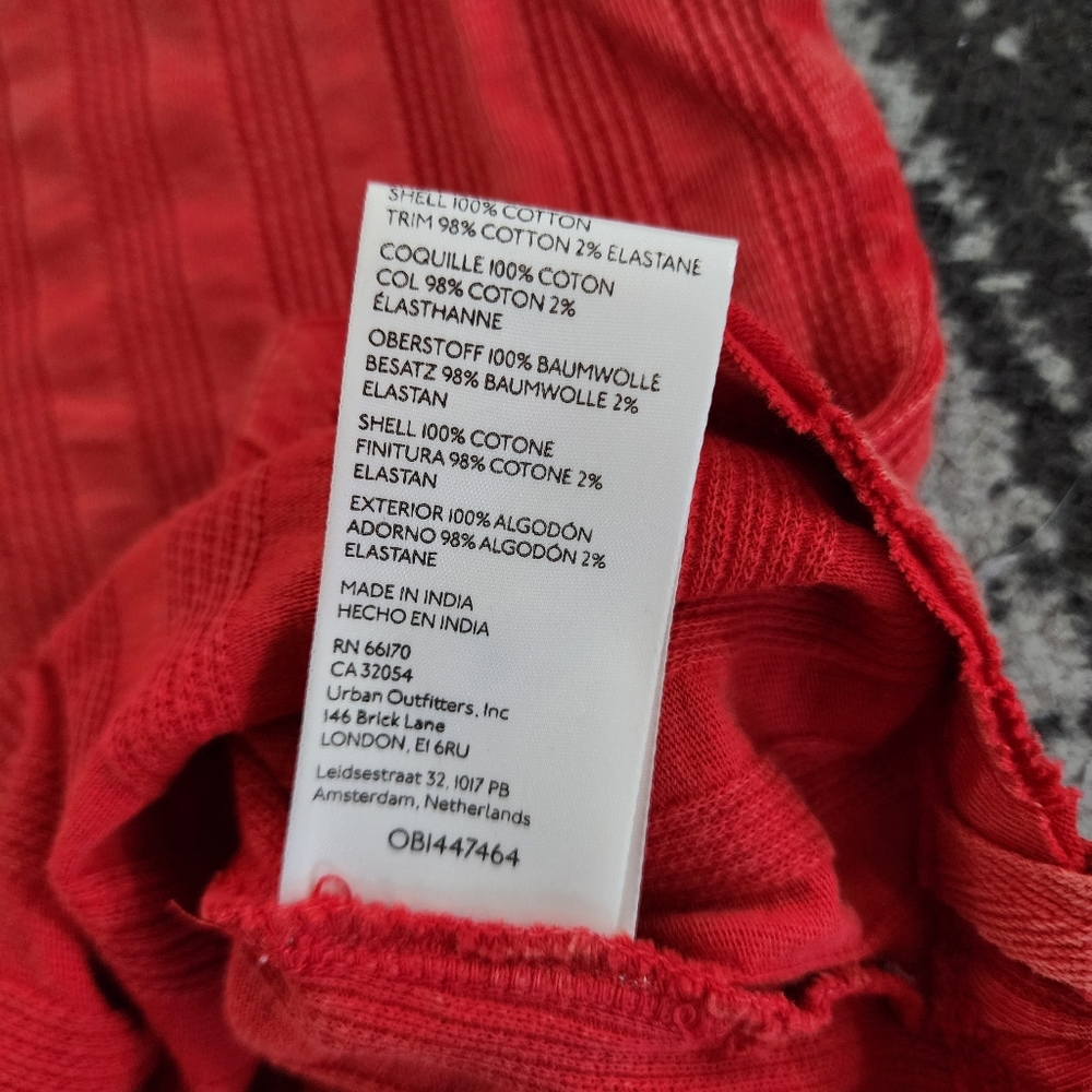 Easter Sunday Free People Wild Hearts Henley In Persimmon - Picture 7 of 9